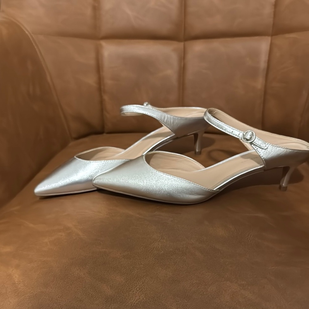 Elegant Silver Women's Heels